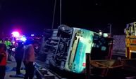 Alanya Kestelspor otobüsü kaza yaptı