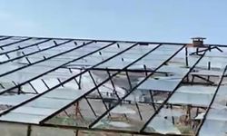 Antalya’da dolu cam seralara zarar verdi