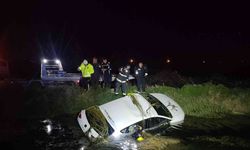 Sulama kanalına uçan otomobilin sürücüsü hayatını kaybetti