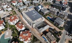 Alanya'da Oba Kapalı Spor Kompleksi hızla yükseliyor