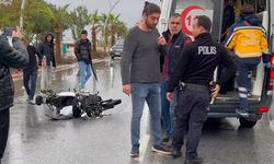 Alanya’da motosiklet sürücüsü kaza yaptı