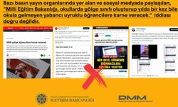 Okula gitmeyen yabancı uyruklu öğrencilere karne verileceği iddialarına açıklama