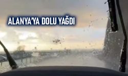 Alanya'da dolu yağışı etkili olmaya başladı