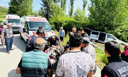 Şarampole devrilen otomobilde 2 kişi yaralandı