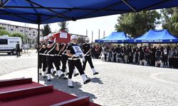 Kalp krizi sonucu ölen polise cenaze töreni