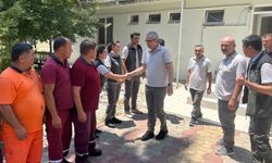 Bölge müdüründen Gebiz yangın ekip binasına ziyaret