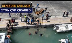Antalya Balıkçı barınağında deniz dip temizliği