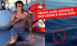 Yüzerek Yunan adasına kaçmaya çalışan firari yakalandı