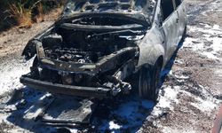 Antalya'da seyir halinde alev alan otomobil yandı