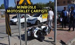 Gazipaşa'da minibüsle çarpışan motosikletli yaralandı