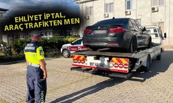 Alanya'da drift yapan sürücüye ağır ceza