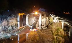 Hafif ticari aracın şarampole devrildi: 1 ölü