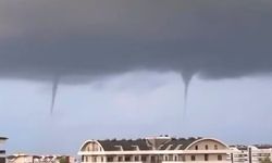 Alanya'da denizde hortumlar oluştu