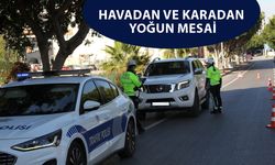 Antalya’da Trafik denetimlerine helikopter ve drone desteği