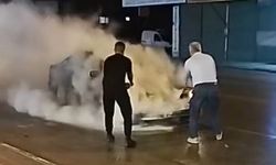 Alanya'da seyir halindeki otomobil yandı