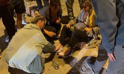 Antalya'da yangında ayakları yandı