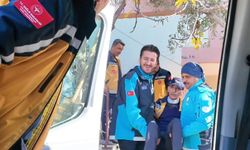 Engelli Hamit'in ambulansla gezme sevinci