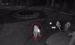 Mezarlıkta dubayı havuza fırlatıp kameraya el kol hareketi yaptılar