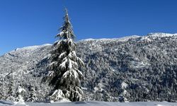 Alacabel'de hayran bırakan kar manzarası