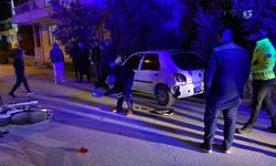 Motosiklet otomobile çarptı: 1 yaralı