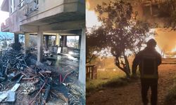 Alanya'da müstakil evin altında yangın çıktı