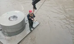 Derede köpek kurtarma operasyonu