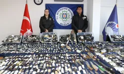 Otogarda sıkı güvenlik... 2 bin 520 kesici alet ele geçirildi