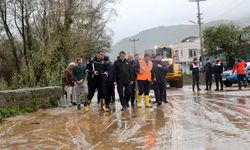 Alanya Kaymakamı Öztürk, şiddetli yağış sonrası riskli bölgeleri inceledi