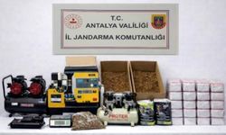 Alanya'da jandarma 17 kilogram kıyılmış tütün ele geçirdi