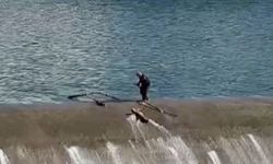 Barajda tehlikeli temizlik