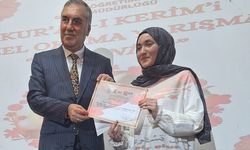 Kur'an-ı Kerim okuma yarışmasında birinci oldu