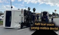 Manavgat'ta midibüs devrildi: 7 kişi yaralandı