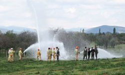 Burdur'da orman yangını tatbikatı
