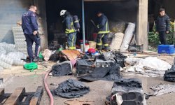 Depodaki yangın büyümeden söndürüldü
