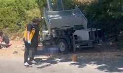 Antalya'da ev taşıma sırasında yük asansörü elektrik hattının üzerlerine düştü