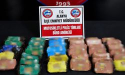 Alanya'da motosikletli operasyon: 4 Kilodan fazla esrar ele geçirildi