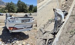 Alanya'da korku dolu anlar: Aşırı hızlı araç takla attı