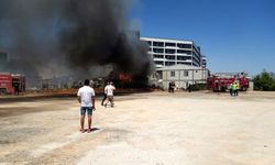 İnşaat işçilerinin kaldığı konteynerde yangın