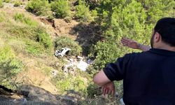 Şarampole devrilen kamyonun sürücüsü öldü