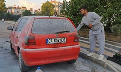 Seyir halindeki otomobil yandı
