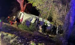 Minibüs şarampole devrildi: 15 yaralı