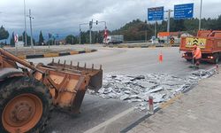 Yola granit plaka düşüren şoföre cezası