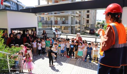 Alanya’da çocuk kreşinde afet tatbikatı yapıldı