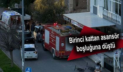 Asansör boşluğuna düşen işçi yaralandı