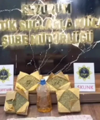 Erzurum'da uyuşturucu operasyonu: 9 kilo madde ele geçirildi