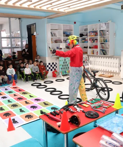 Çocuklara bisiklet kültürü aşılanıyor