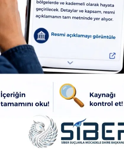 Siberay'dan sosyal medya kullanıcılarına 'dezenformasyon' uyarısı