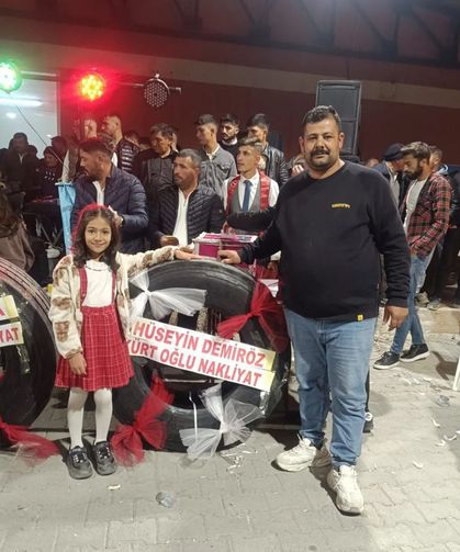 Düğünde damada kamyon lastiği hediye ettiler