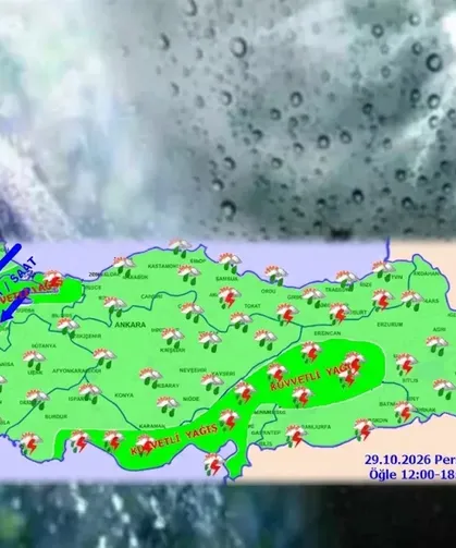 Meteoroloji'den peş peşe uyarılar! Şiddetli yağış ve kuvvetli rüzgar etkili olacak