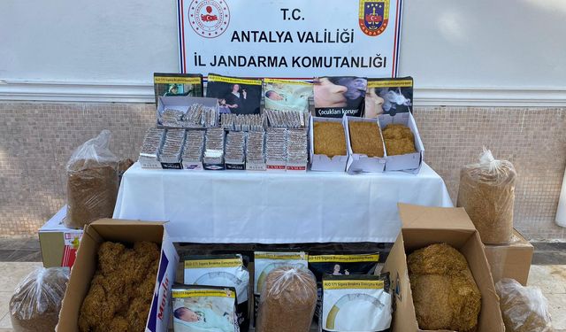 Antalya'da kaçak sigara ve tütün operasyonu